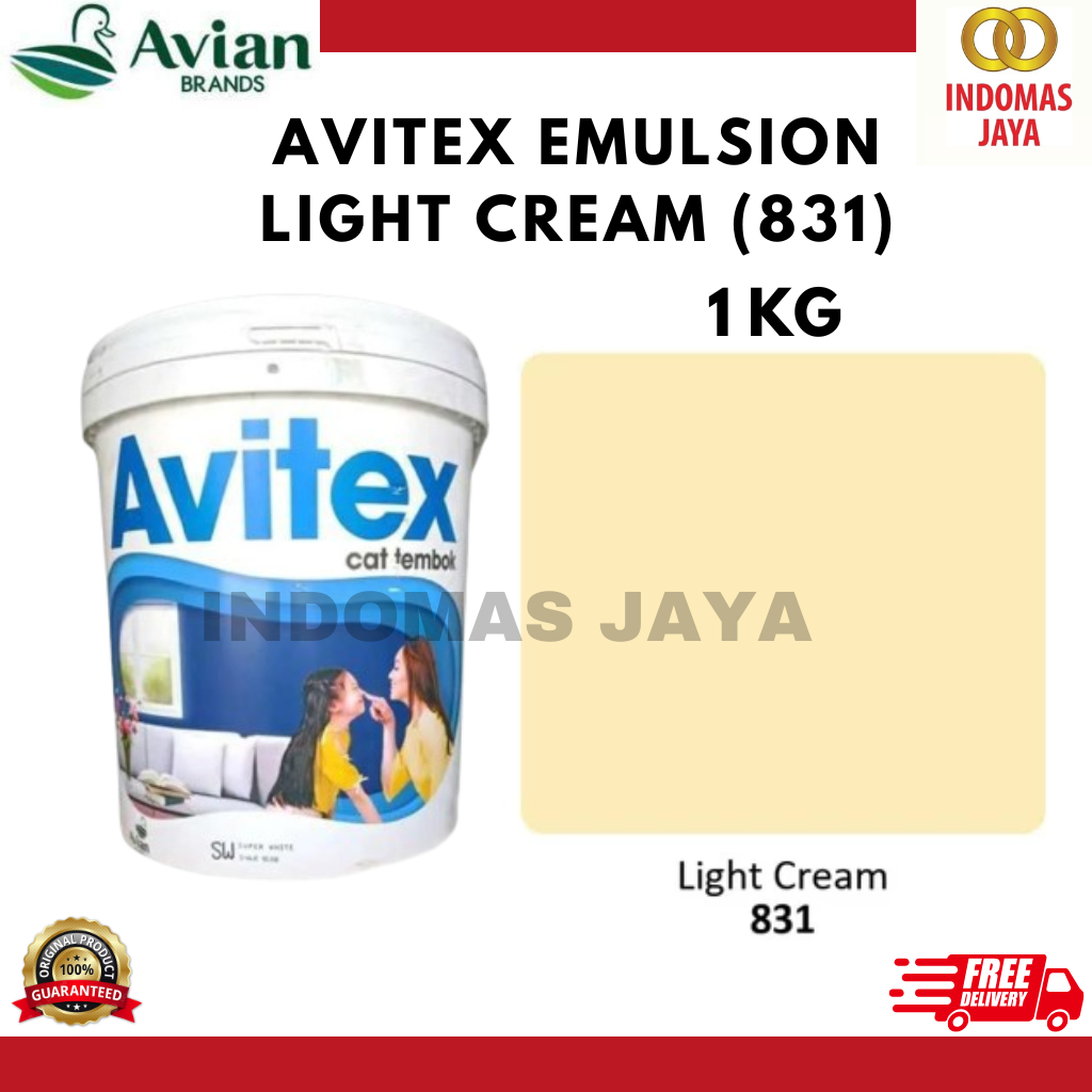 Cat Tembok AVITEX 1KG / CAT AVITEX KILOAN 1 KG LIGHT CREAM 831 / AVITEX 1KG LIGHT CREAM 831
