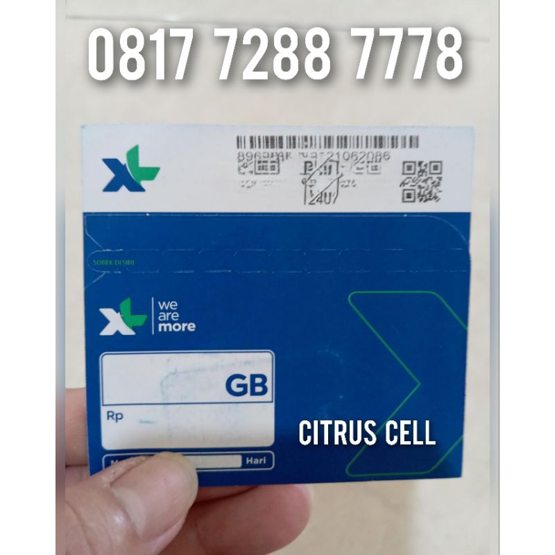 Kartu Perdana XL Axiata 4G 5G 12 Digit Nomor Cantik 0817 7288 7778