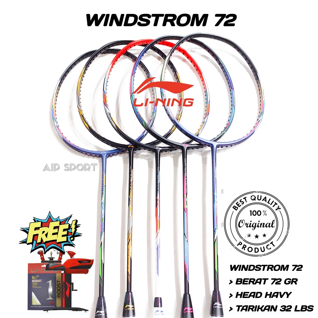 Raket Badminton Li-ning Windstrom 72 Original