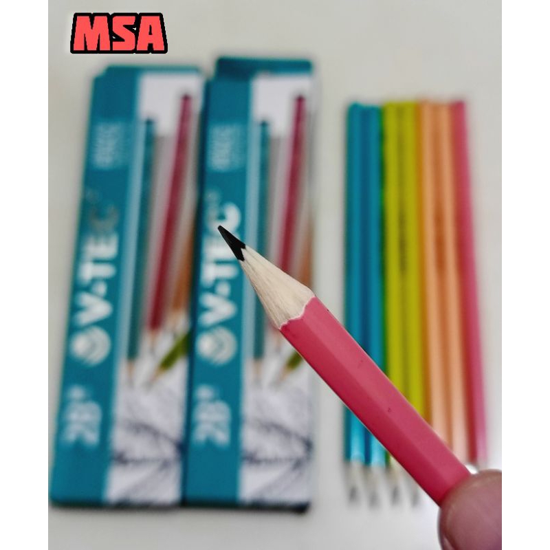 pensil 2b raut v-tec | pencil 2b v-tec graphite pencil warna