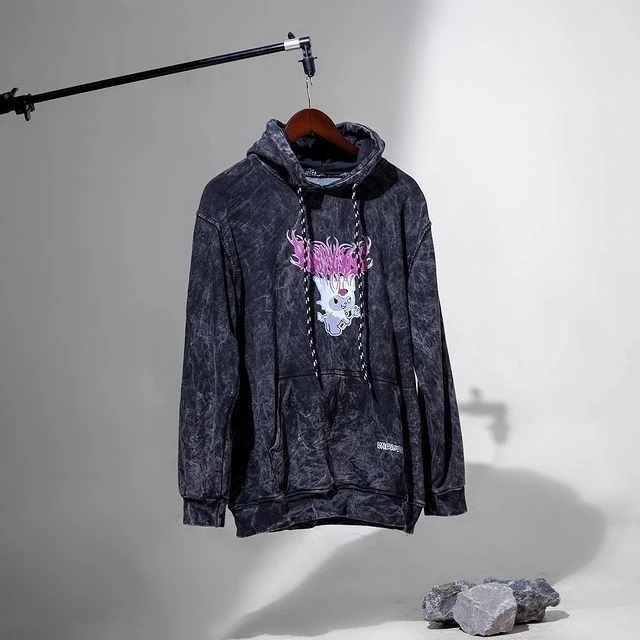 Hoodie Sweater Tie Dye Katun Plastisol sablon