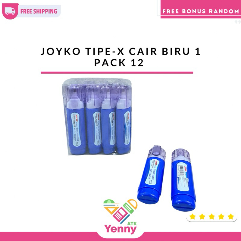 

Joyko Tipe-x Cair Cf-S209 Biru | Joyko Tipe-X Cair Metal Tip | Joyko Tipe-X Cair 12 Pcs