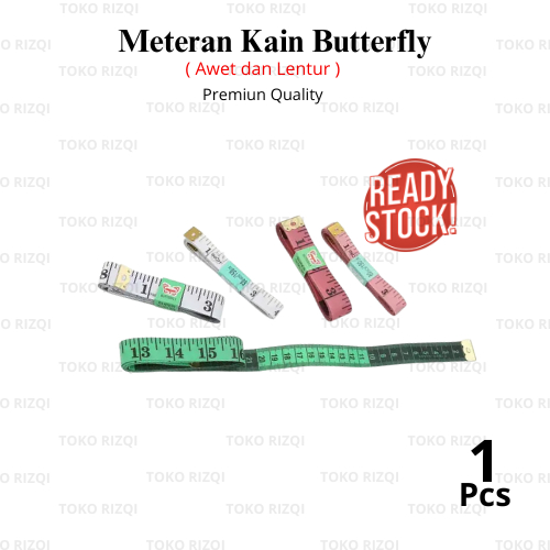 "Butterfly" Meteran Jahit / Meteran Baju / Meteran Badan / Metelin Pita Besar