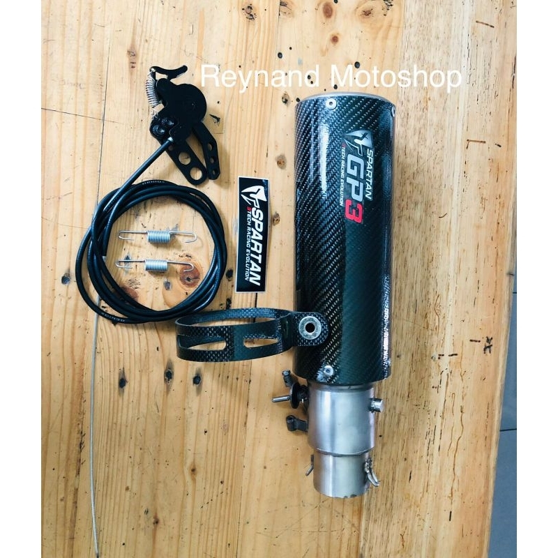 spartan gp3 carbon knalpot 3 suara 3tech not Tridente