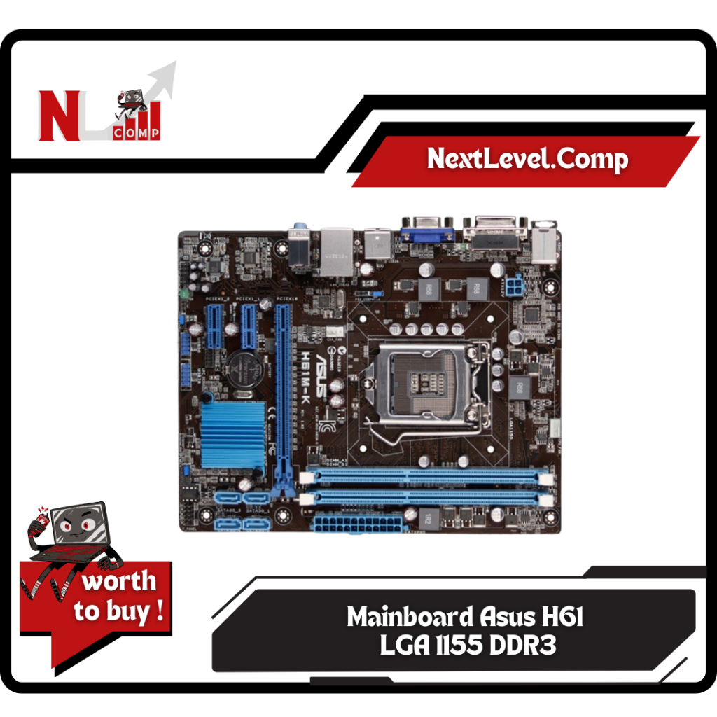 Mainboard Asus H61 LGA 1155 DDR3 / Suport Gen2/3