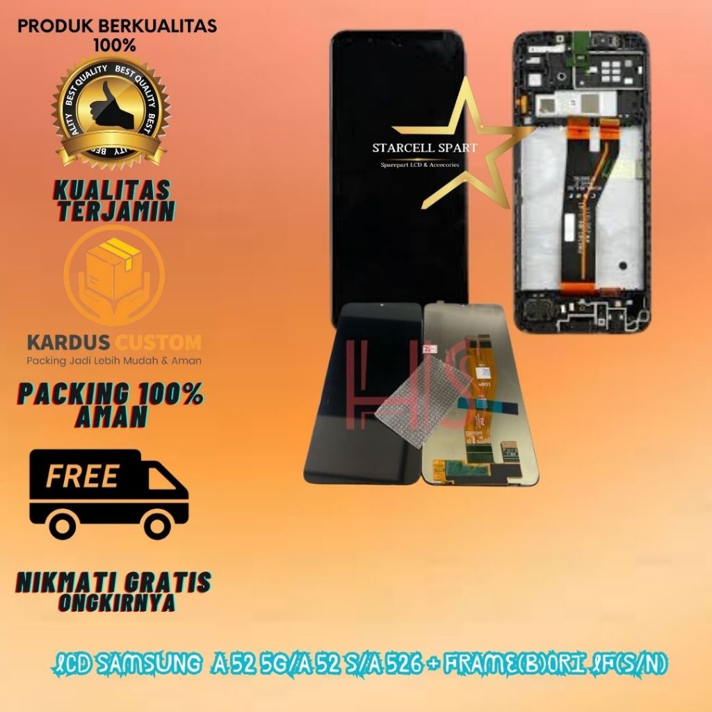 LCD SAMSUNG A 52 5G/A 52 S/A 526 + FRAME(B)ORI LF(