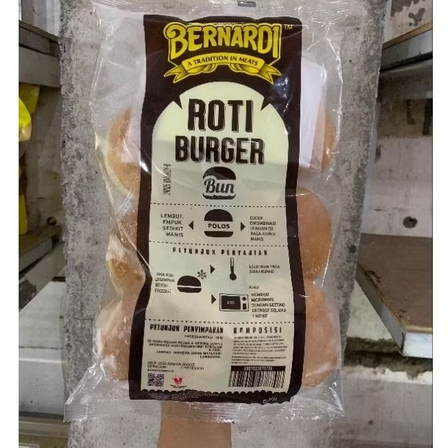 

BERNARDI Roti Burger Bun polos isi 6.