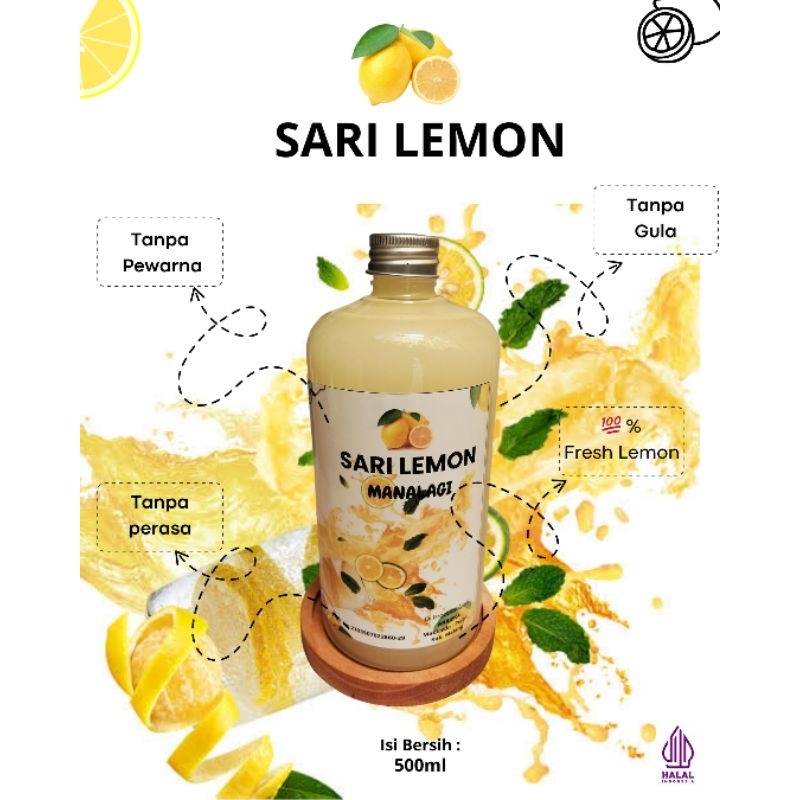 

Sari Lemon Murni / Fresh Sari Lemon / Sari Lemon Isi Bersih 500ml