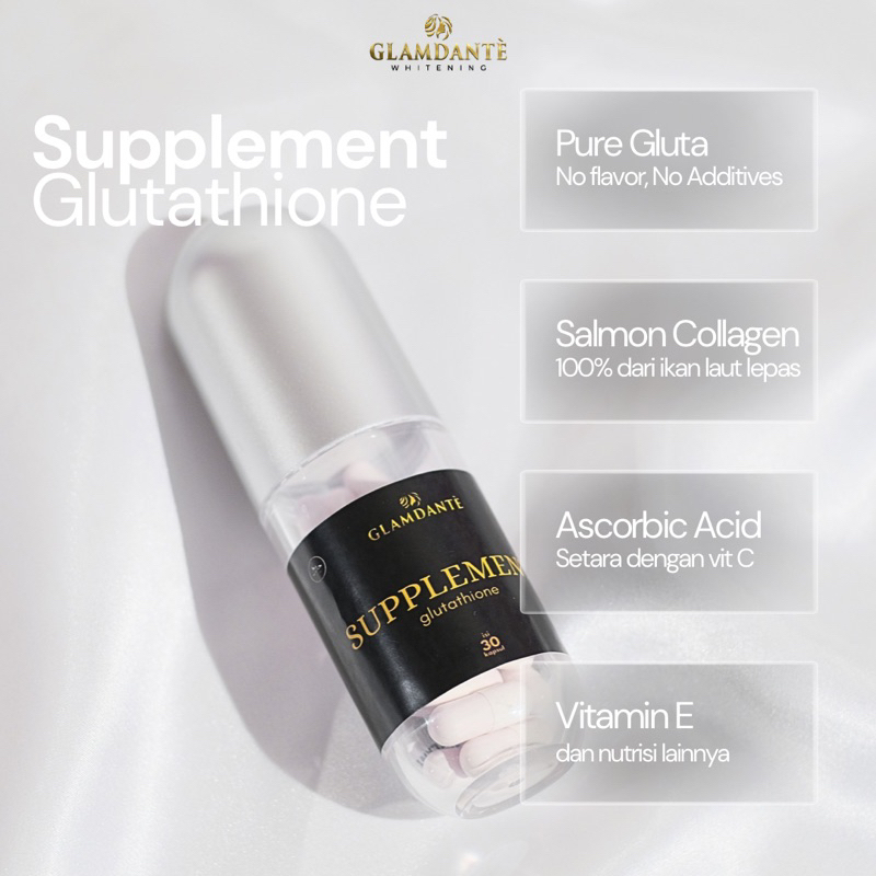 GLAMDANTE | KAPSUL PEMUTIH | GLUTATHIONE | PEMUTIH BADAN