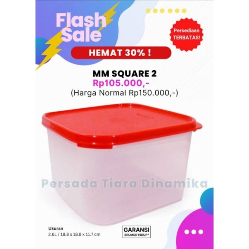 Toples MM square Tupperware