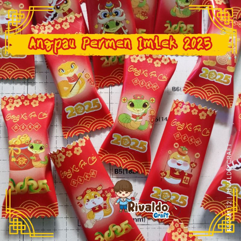 

Angpau Imlek 2025 bentuk permen gambar ular || tahun ular 2025 || snake year 2025