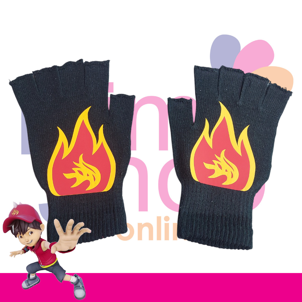 Sarung Tangan Kostum Boboiboy Kuasa Api Blaze Frost Fire