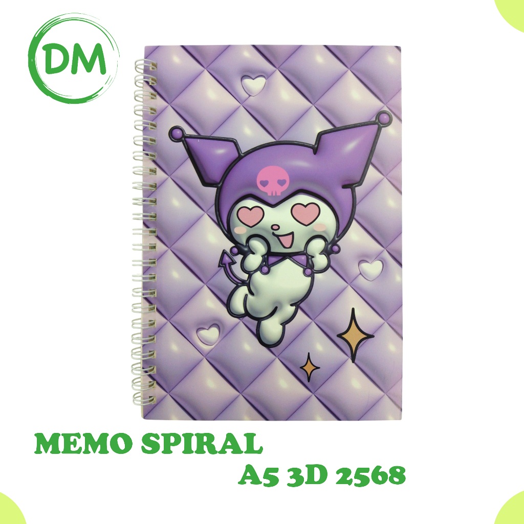 

2568 MEMO SPIRAL/NOTEBOOK BUKU CATATAN KARAKTER KUROMI A5