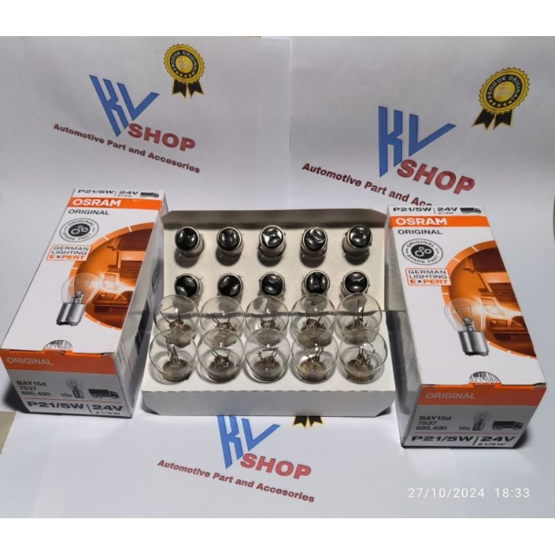 Dop Stop Osram 24v21/5w (7537) Untuk Truk/Bus