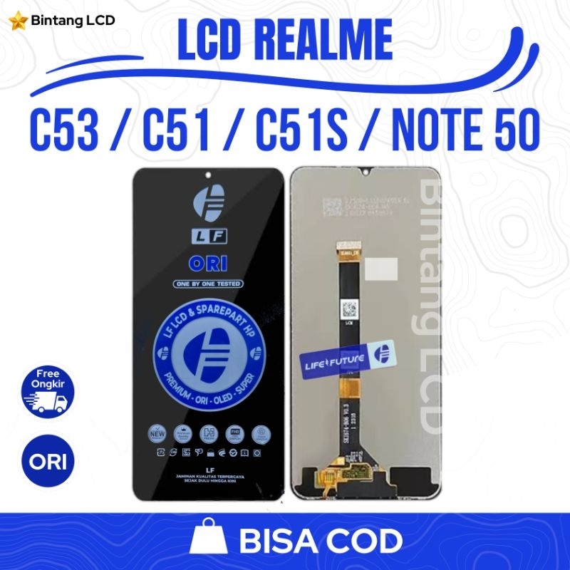 [COD] LCD Realme C53 / C51 / C51s / Realme Note 50 Original Fullset Touchscreen Life future Best Sel