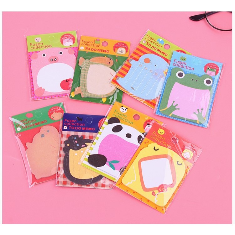 

SB 20 Lembar Sticky Notes Motif HEWAN Tempelan Kertas Catatan Memo Note Karakter Animal Mini Book Karakter Binatang Lucu