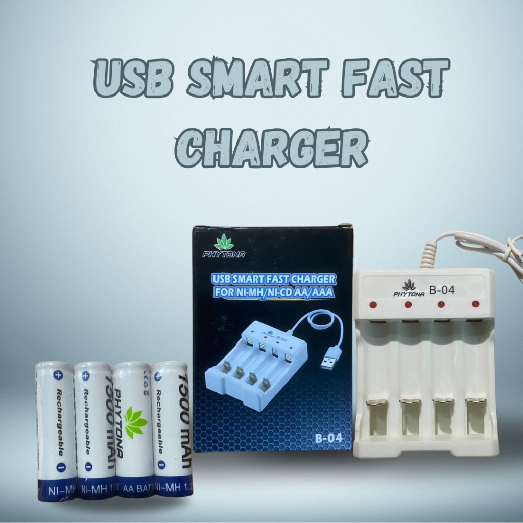 Charger Baterai AA Slot Kabel Usb / Cas Betrai Charger Baterai Usb AA dan AAA Dublepow Slot
