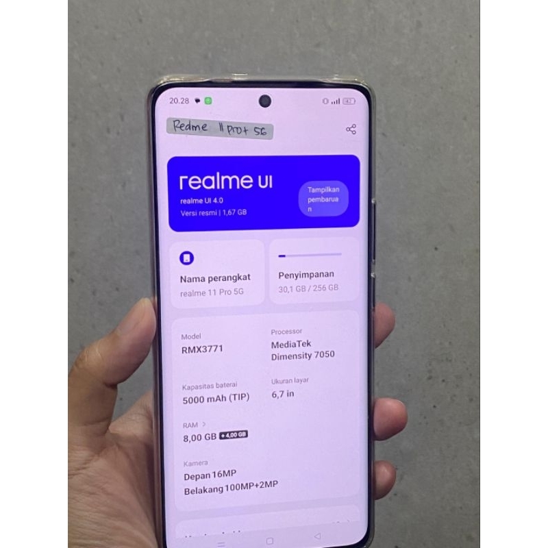 SECOND REALME 11 PRO PLUS 5G 8+8GB/256GB