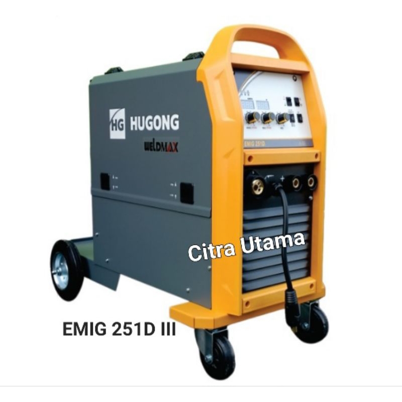Mesin Las Inverter Mig 250A HUGONG EMIG 251D III 251 D III MIG MMA 1 Phase