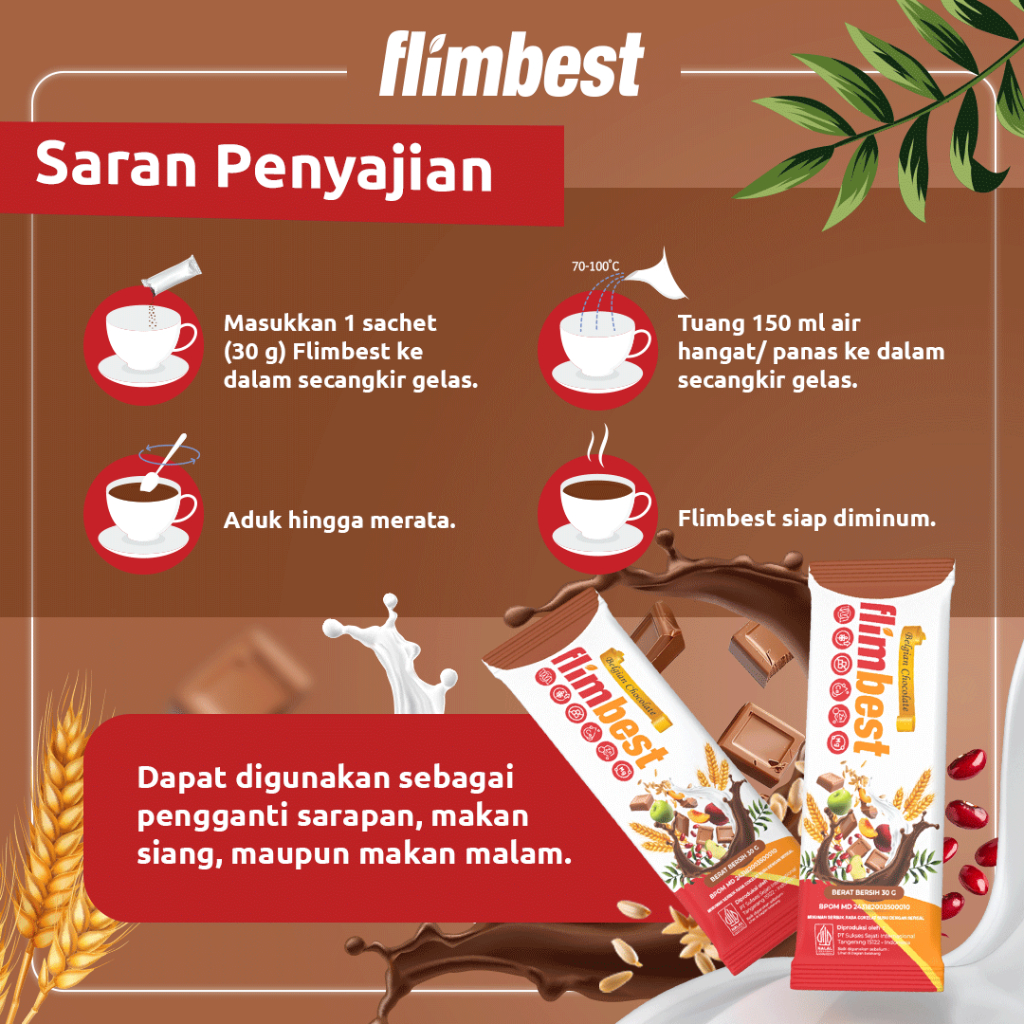 

XMASTER FLIMBEST MEAL REPLACEMENT COKELAT SUSU 1 BOX (12 SACHET) MULTIGRAIN SOLUSI LANGSING SEHAT