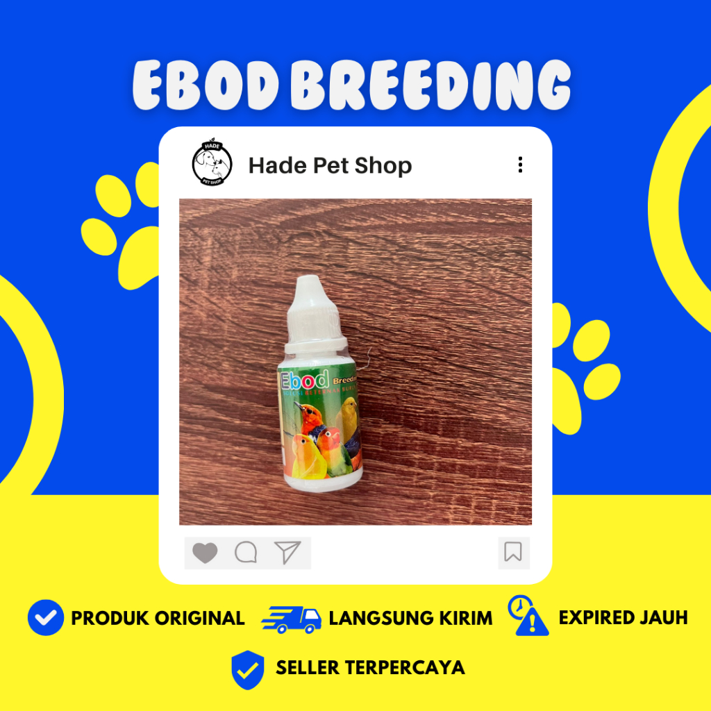 Ebod Jaya Breeding Obat Vitamin Ternak Burung Birahi Burung Lovebird Murai Kalcer / Vitamin Burung B