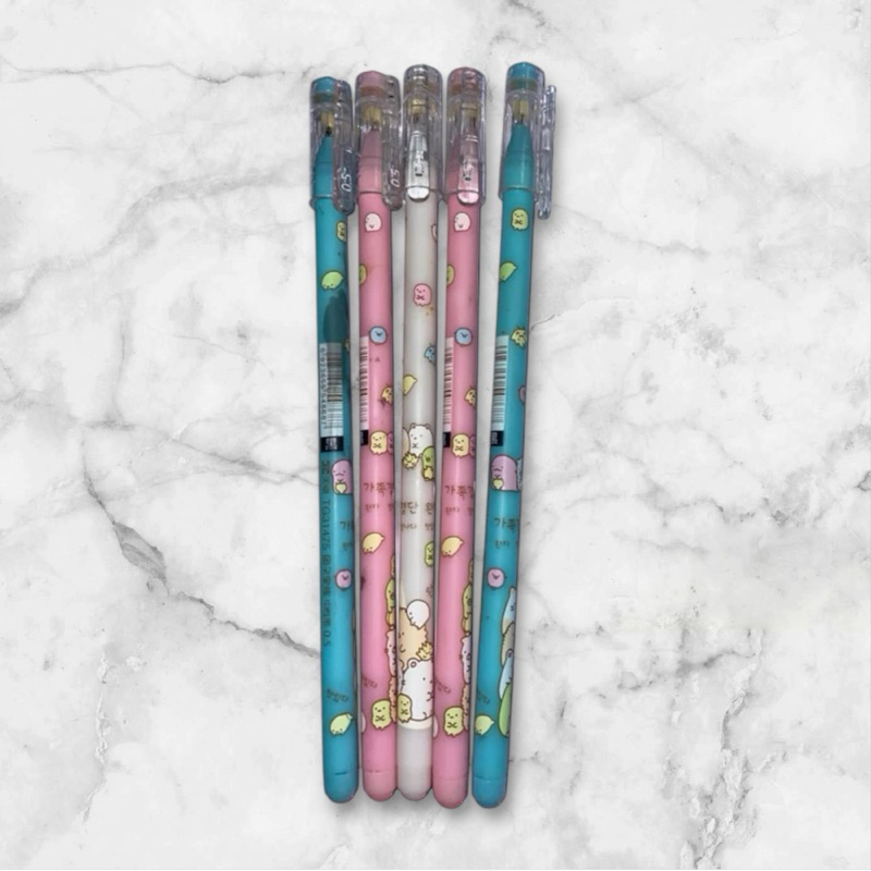 

sumikkogurashi gel pens (5pcs)