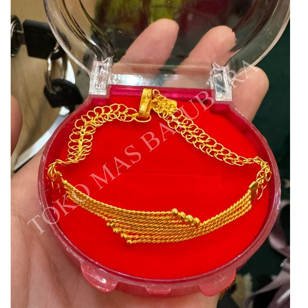 GELANG MODEL KIPAS EMAS LONDON 24K/20K