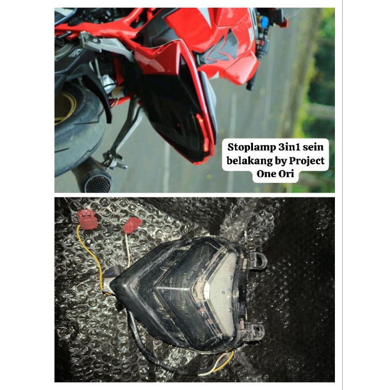 stoplamp 3in1 sein belakang JPA project one  stiker timbul dashboard tutup bensin Honda CBR 250rr cb