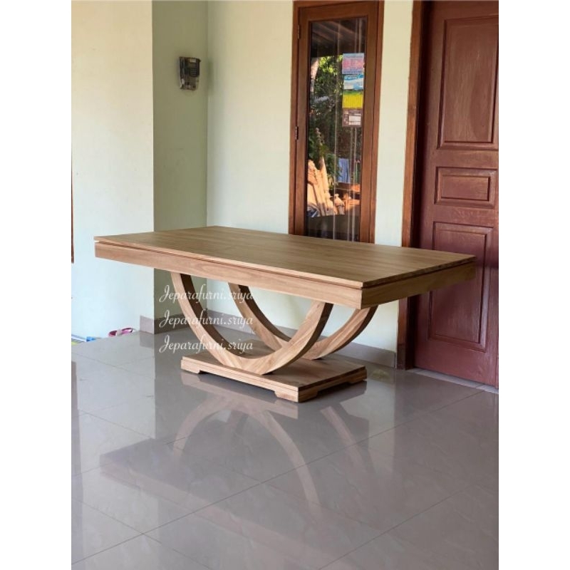 Meja Makan 200x100 Jati Jepara