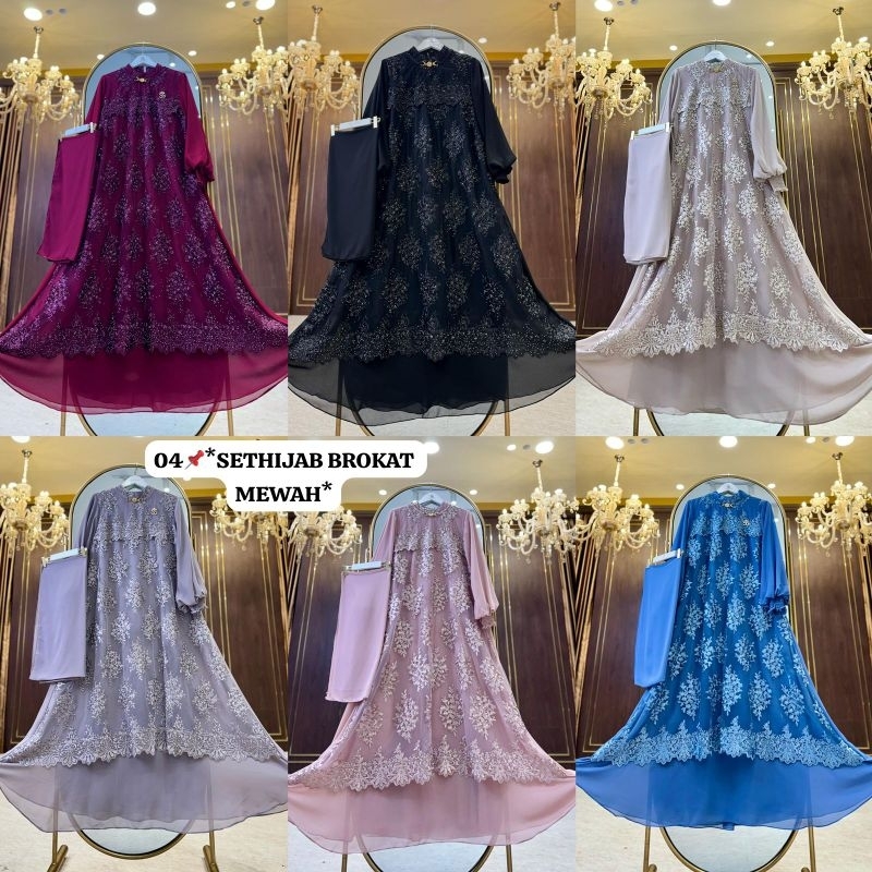 (BISA COD) 100% ORI GAMIS BROKAT MEWAH BY SHELLASAUKIA