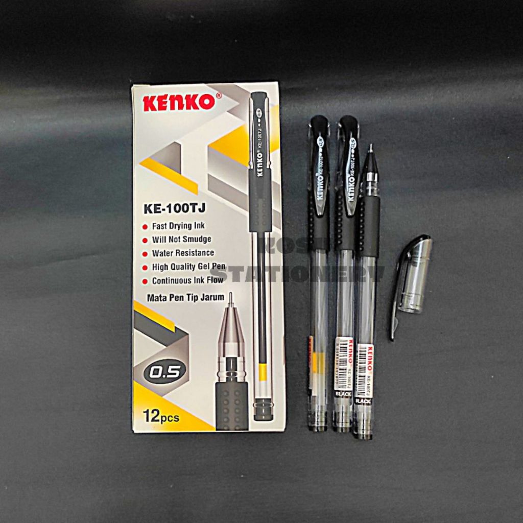 

BOLPEN GEL / BALLPOINT GEL / PULPEN GEL / POLPEN GEL KENKO KE 100 TJ HITAM