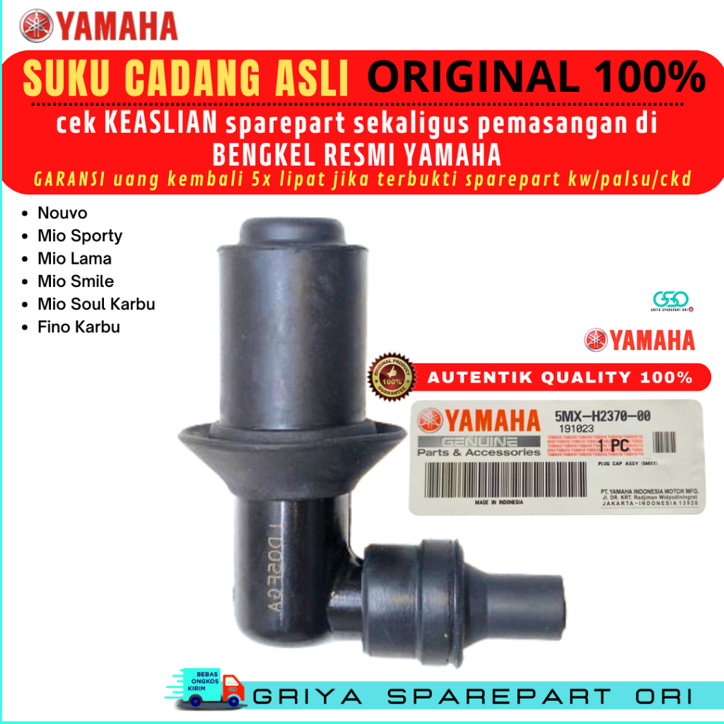 Cangklong Busi Mio lama Original Yamaha Mio soul Ori Tutup Busi Mio sporty Original Cop Busi Mio smi