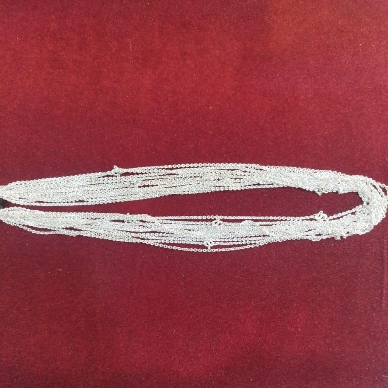 kalung rantai medan perak (silver) dewasa panjang 43-48 cm berat -+ 4gram