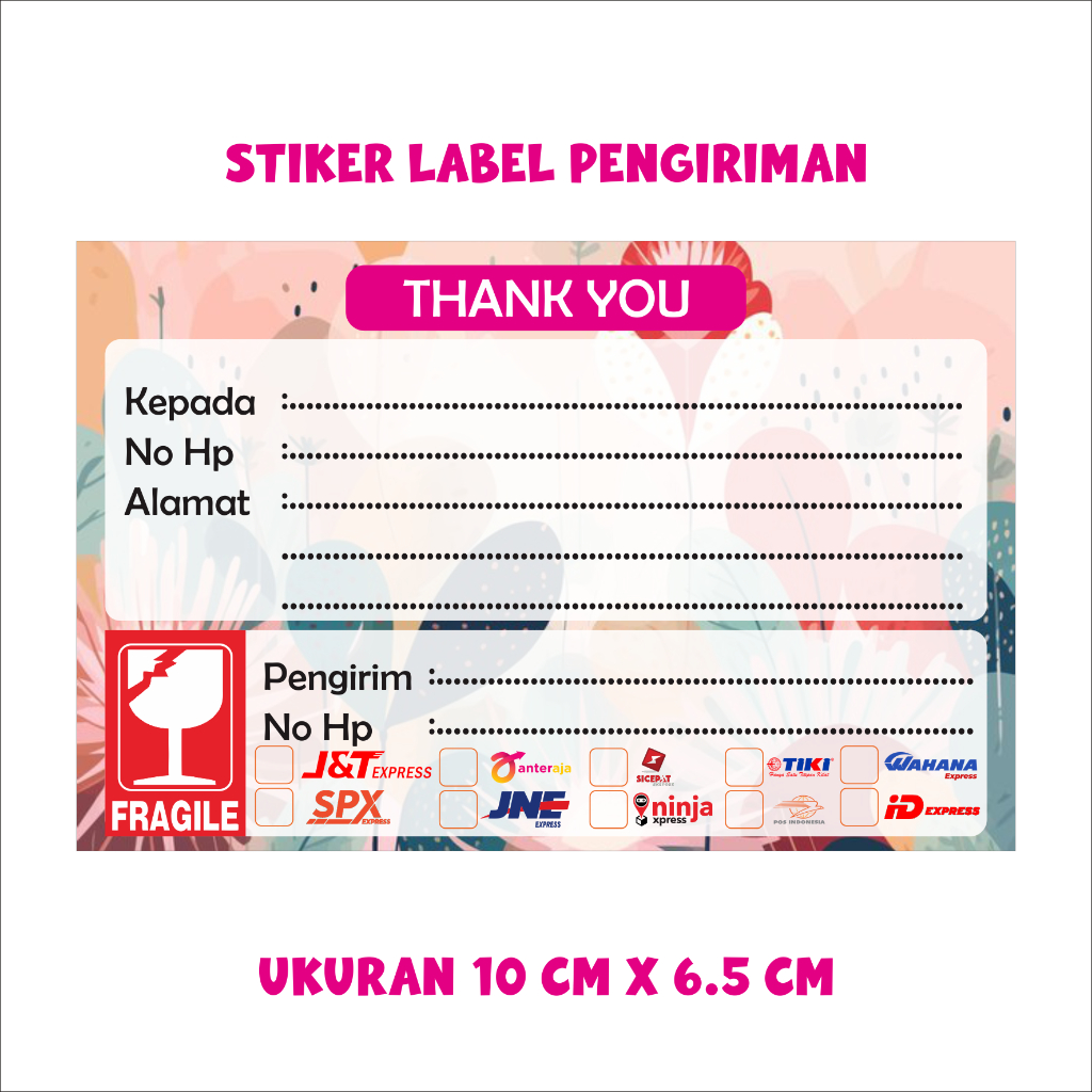 

Stiker label pengiriman online shop