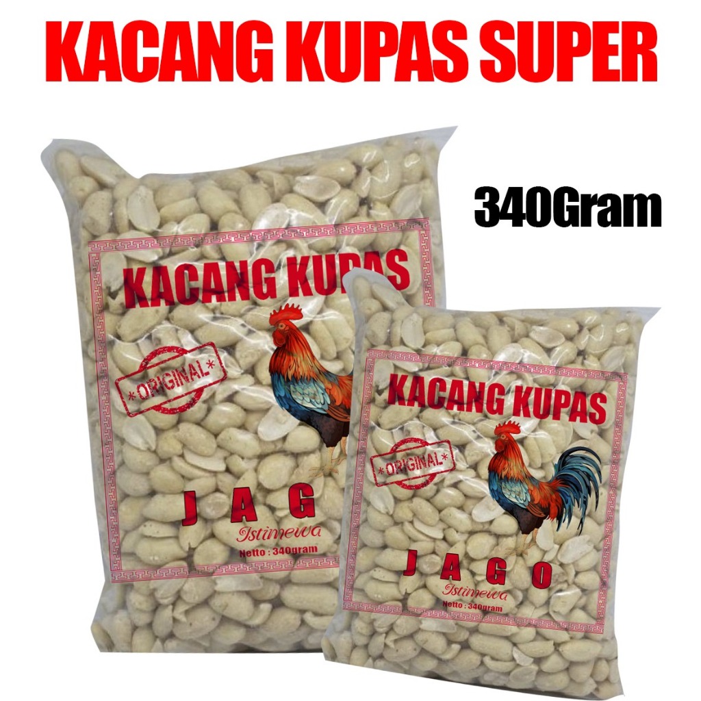 

(SUPER BESAR) Kacang tanah Kupas Cap Jago II Kacang Super Premium II Kacang Besar Besar kacang kupas tuban