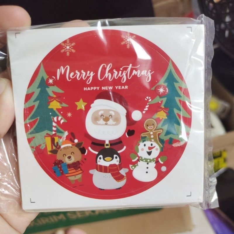 

5pcs Stiker Natal 7cm Stiker Merry Christmas Sticker Stiker Natal Toples Stiker box natal Stiker hampers natal Stiker Jar cookies Stiker Toples Natal Stiker Dus natal Stiker kue natal Stiker parcel natal