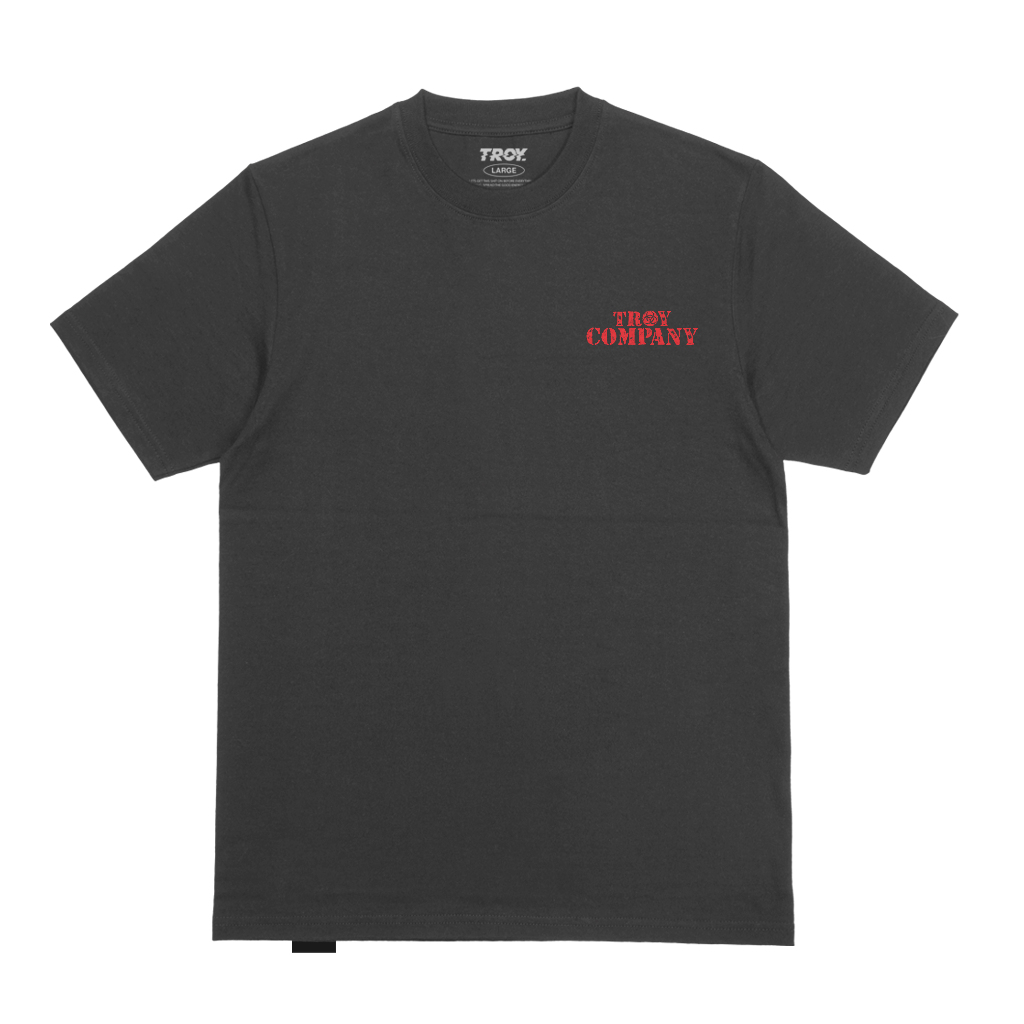 Troy Company Tshirt Dark Grey Infected - Kaos Lengan Pendek Kaos Abu Gelap MTD 2800