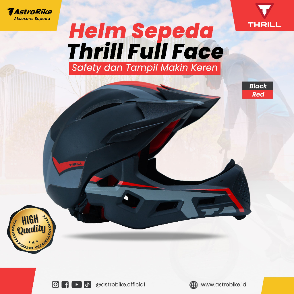 HELM SEPEDA FULL FACE THRILL (SAFETY HELMET)