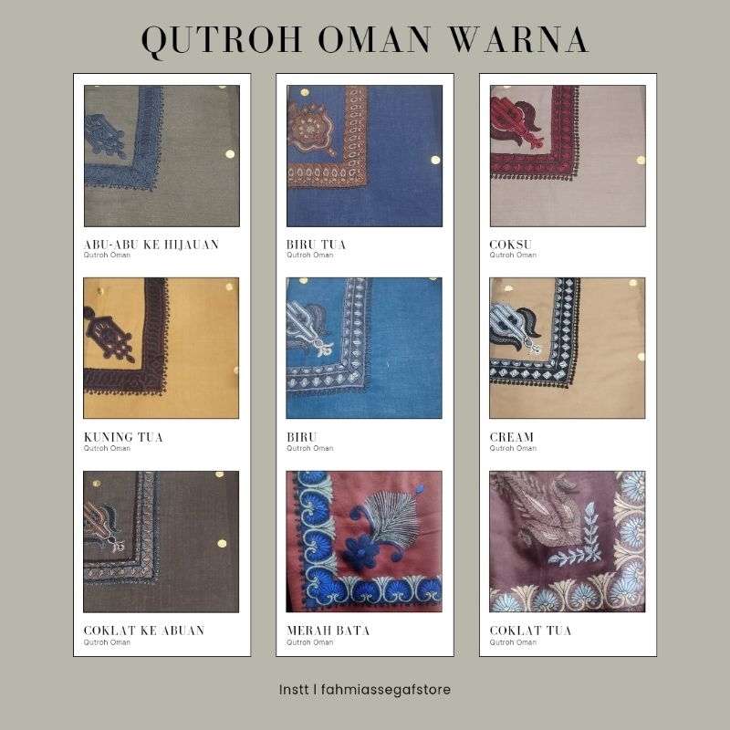 Qutroh/imamah/sorban yaman bordir original