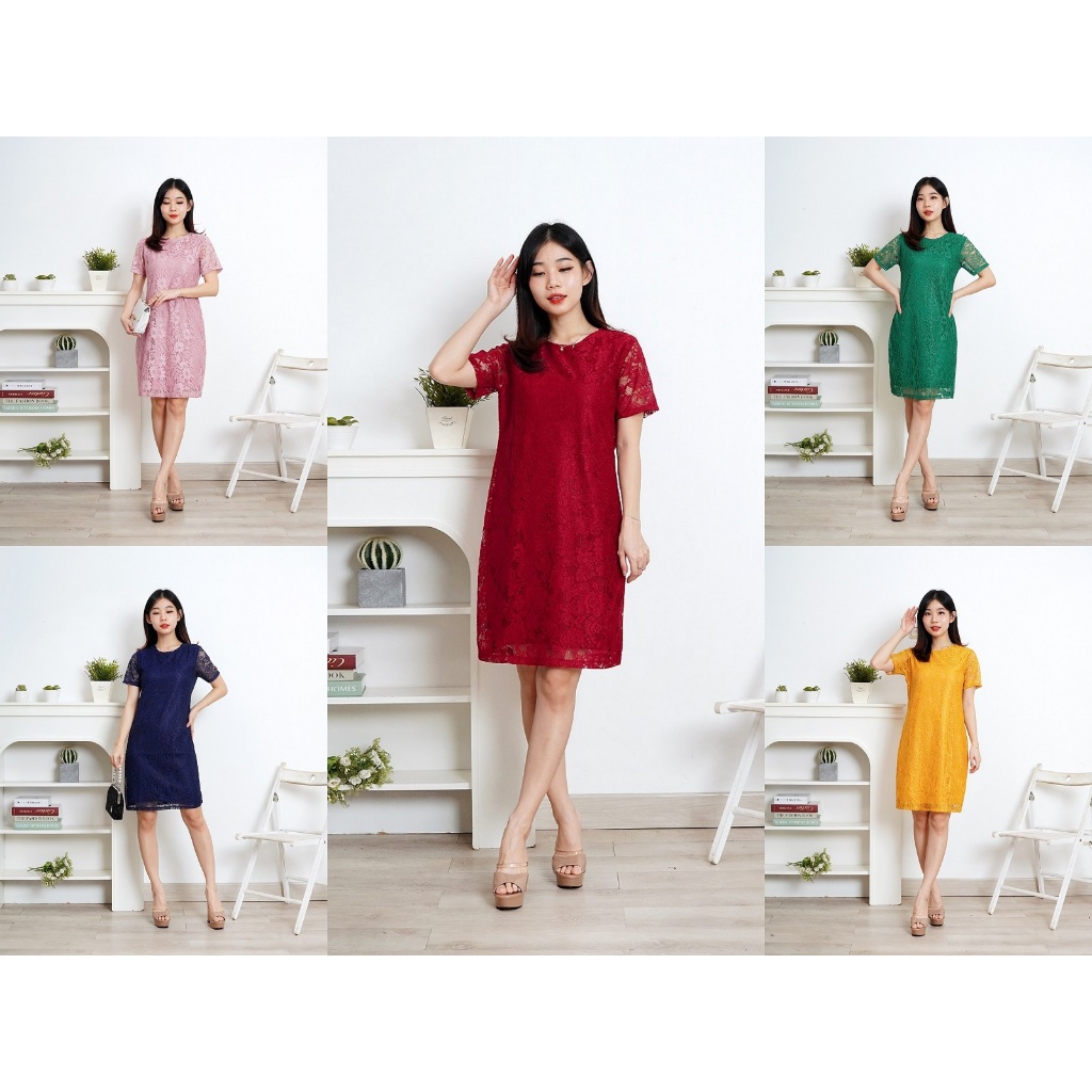 Baju Dres Fashion Kondangan Pesta Pakian Natalan Dres Dewasa Remaja Dreas Natal Remaja Wedding Mini 