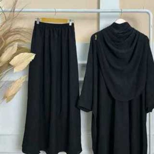 Set Rok Tunik Syari Pashmina Oval Wanita One Set Tunik Melayu