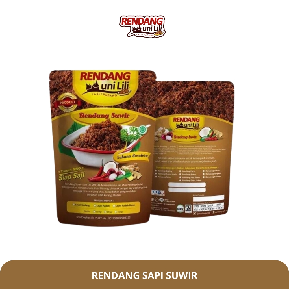

RENDANG UNI LILI - Rendang Sapi Suwir - 250 GRAM