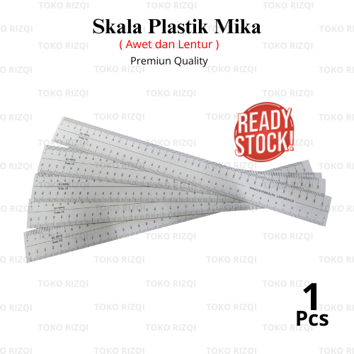 Penggaris Plastik/ Skala Jahit Plastik / Mistar Mika Skala/ Scala Pola Baju