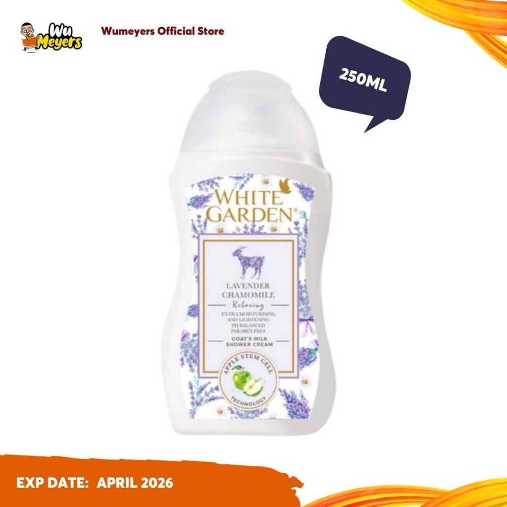 White Garden - Sabun Cair Lavender & Chamomile - Shower Cream Sabun Susu Kambing 250ml