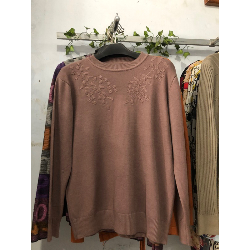 ATASAN WANITA BAHAN RAJUT/RAJUT HALUS/RAJUT IMPORT/RAJUT BORDIR