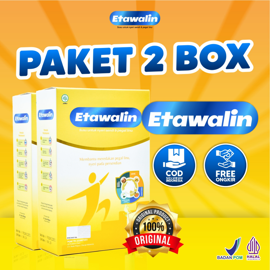

Susu Etawalin Paet 2 Box - Susu Kambing etawa atasi Masalah tulang dan Sendi 200gr/Box