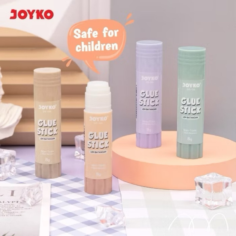 

Glue stick Joyko safe for Children GS-124 ECER 1 Biji 8gr / Lem stick kecil joyko warna pastel