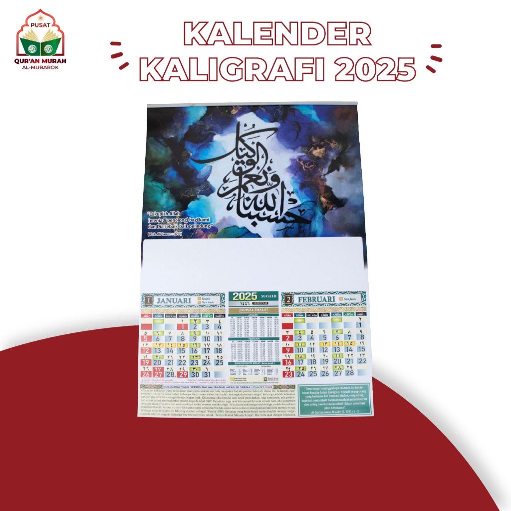 

Ready! Kalender Dinding Kaligrafi Tahun 2025 Ukuran Besar Kalender Dinding Gantung Murah Islamiyah