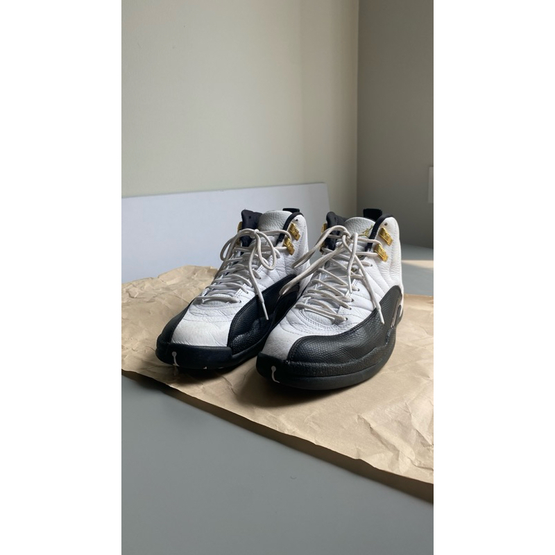 Nike Air Jordan 12 Retro Royalty / White / Black / Metallic Gold ( USED ) with box SIZE 42