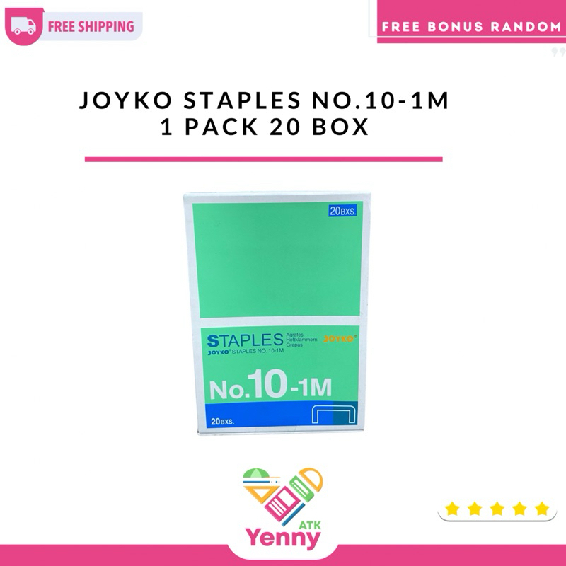 

Refill Staples Stapler Joyko No.10-1M | Staples 1 Pack 20 Box | Staples Joyko 1 Pack